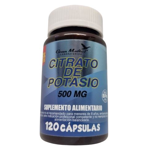 Citrato de Potasio 500 mg x 120 Cápsulas GREEN MEDICAL